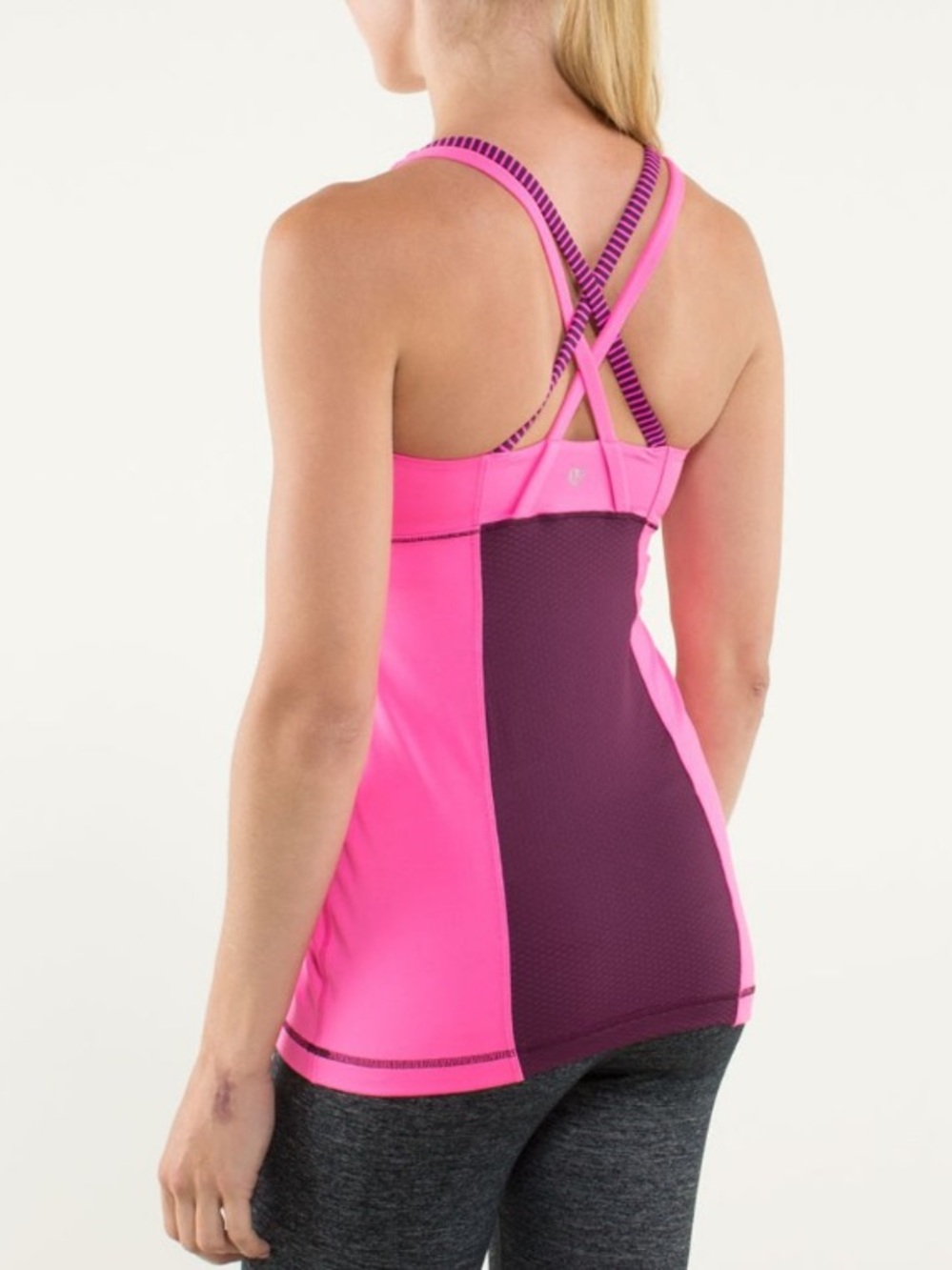 LULULEMON Energy Tank Hyper Stripe Raspberry Glo Light Raspberry Glo Light Plum - Picture 2 of 12